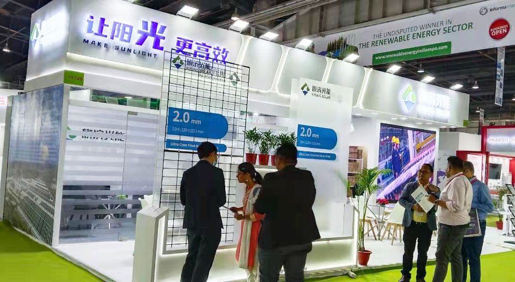 旗濱集團(tuán)展位設(shè)計(jì)科技感十足，發(fā)力可再生能源