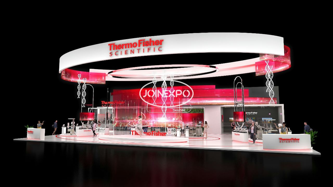 CIIE進博會展會設計 |  賽默飛世爾展臺設計融入基因科學元素