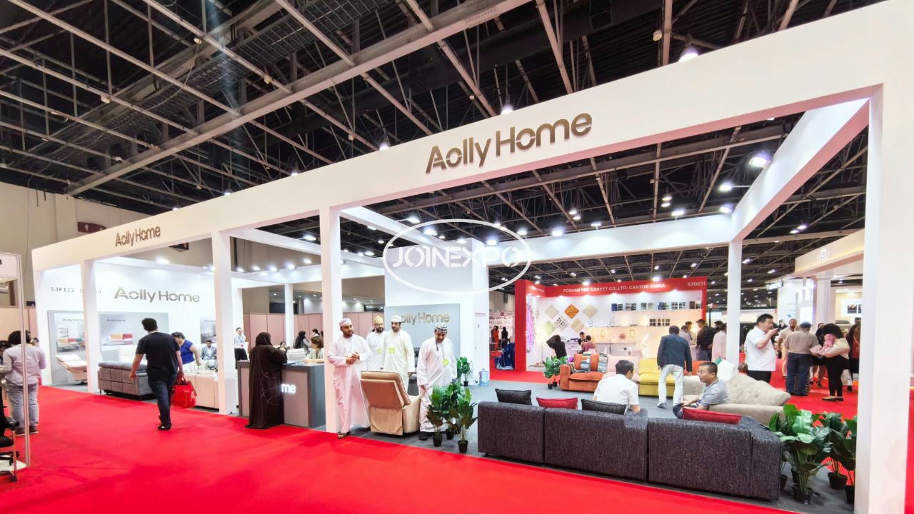 阿聯(lián)酋迪拜展臺設(shè)計搭建-浙江傲利家居閃耀迪拜家居展